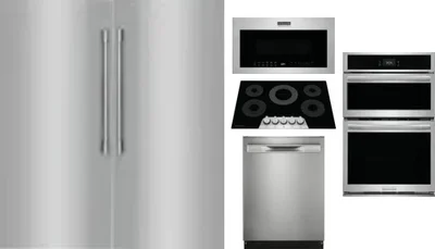 6 Piece Package Includes Refrigerator, Freezer, Cooktop, Wall Oven, Microwave And Dishwasher