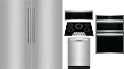 6 Piece Package Includes Refrigerator, Freezer, Cooktop, Wall Oven, Microwave And Dishwasher