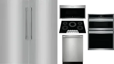 6 Piece Package Includes Refrigerator, Freezer, Cooktop, Wall Oven, Microwave And Dishwasher