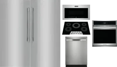 6 Piece Package Includes Refrigerator, Freezer, Cooktop, Wall Oven, Microwave And Dishwasher