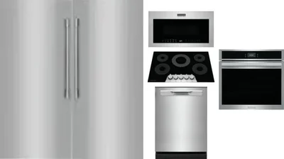 6 Piece Package Includes Refrigerator, Freezer, Cooktop, Wall Oven, Microwave And Dishwasher