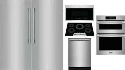 6 Piece Package Includes Refrigerator, Freezer, Cooktop, Wall Oven, Microwave And Dishwasher