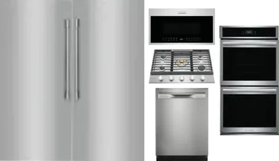 6 Piece Package Includes Refrigerator, Freezer, Cooktop, Wall Oven, Microwave And Dishwasher