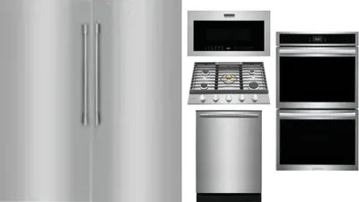 6 Piece Package Includes Refrigerator, Freezer, Cooktop, Wall Oven, Microwave And Dishwasher