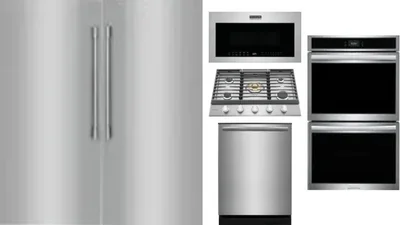 6 Piece Package Includes Refrigerator, Freezer, Cooktop, Wall Oven, Microwave And Dishwasher