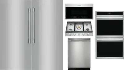 6 Piece Package Includes Refrigerator, Freezer, Cooktop, Wall Oven, Microwave And Dishwasher