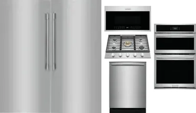 6 Piece Package Includes Refrigerator, Freezer, Cooktop, Wall Oven, Microwave And Dishwasher