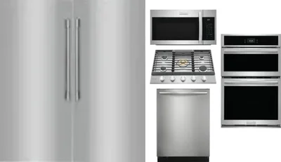6 Piece Package Includes Refrigerator, Freezer, Cooktop, Wall Oven, Microwave And Dishwasher