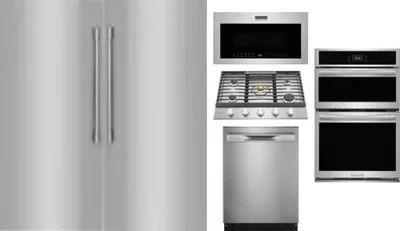 6 Piece Package Includes Refrigerator, Freezer, Cooktop, Wall Oven, Microwave And Dishwasher