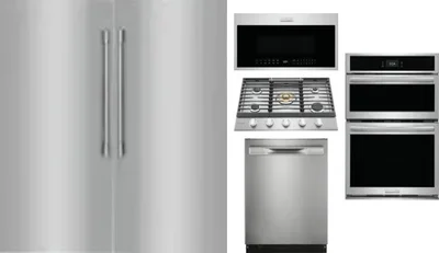 6 Piece Package Includes Refrigerator, Freezer, Cooktop, Wall Oven, Microwave And Dishwasher