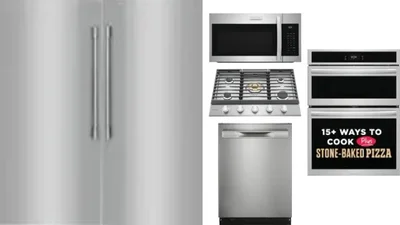 6 Piece Package Includes Refrigerator, Freezer, Cooktop, Wall Oven, Microwave And Dishwasher