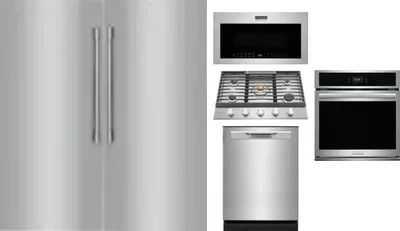 6 Piece Package Includes Refrigerator, Freezer, Cooktop, Wall Oven, Microwave And Dishwasher