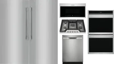 6 Piece Package Includes Refrigerator, Freezer, Cooktop, Wall Oven, Microwave And Dishwasher