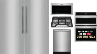 6 Piece Package Includes Refrigerator, Freezer, Cooktop, Wall Oven, Microwave And Dishwasher