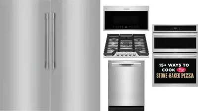 6 Piece Package Includes Refrigerator, Freezer, Cooktop, Wall Oven, Microwave And Dishwasher