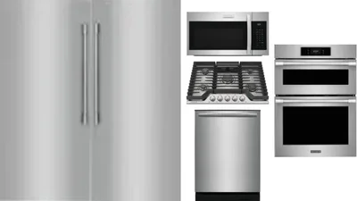 6 Piece Package Includes Refrigerator, Freezer, Cooktop, Wall Oven, Microwave And Dishwasher