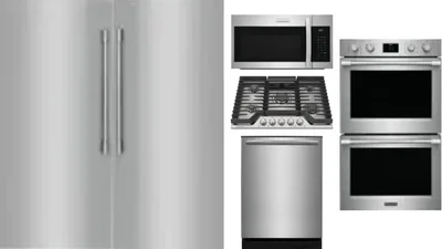 6 Piece Package Includes Refrigerator, Freezer, Cooktop, Wall Oven, Microwave And Dishwasher