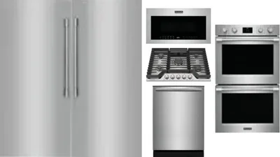 6 Piece Package Includes Refrigerator, Freezer, Cooktop, Wall Oven, Microwave And Dishwasher