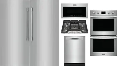 6 Piece Package Includes Refrigerator, Freezer, Cooktop, Wall Oven, Microwave And Dishwasher