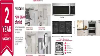 6 Piece Package Includes Refrigerator, Freezer, Cooktop, Wall Oven, Microwave And Dishwasher