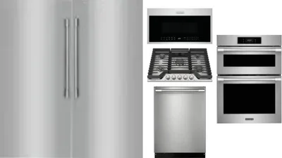 6 Piece Package Includes Refrigerator, Freezer, Cooktop, Wall Oven, Microwave And Dishwasher