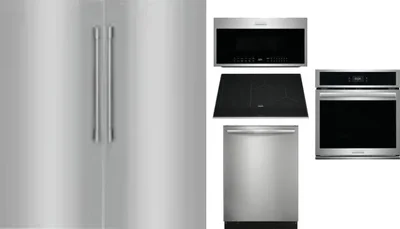 6 Piece Package Includes Refrigerator, Freezer, Cooktop, Wall Oven, Microwave And Dishwasher