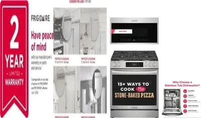5 Piece Package Includes Refrigerator, Freezer, Range, Microwave And Dishwasher