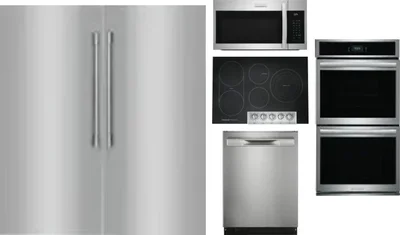 6 Piece Package Includes Refrigerator, Freezer, Cooktop, Wall Oven, Microwave And Dishwasher
