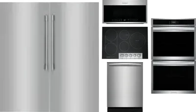6 Piece Package Includes Refrigerator, Freezer, Cooktop, Wall Oven, Microwave And Dishwasher