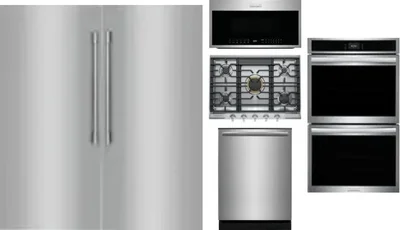 6 Piece Package Includes Refrigerator, Freezer, Cooktop, Wall Oven, Microwave And Dishwasher
