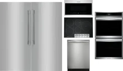 6 Piece Package Includes Refrigerator, Freezer, Cooktop, Wall Oven, Microwave And Dishwasher