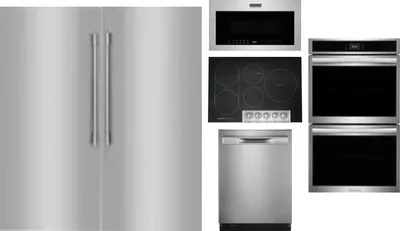 6 Piece Package Includes Refrigerator, Freezer, Cooktop, Wall Oven, Microwave And Dishwasher