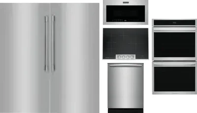 6 Piece Package Includes Refrigerator, Freezer, Cooktop, Wall Oven, Microwave And Dishwasher