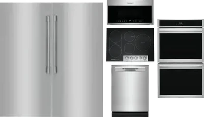 6 Piece Package Includes Refrigerator, Freezer, Cooktop, Wall Oven, Microwave And Dishwasher