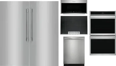 6 Piece Package Includes Refrigerator, Freezer, Cooktop, Wall Oven, Microwave And Dishwasher