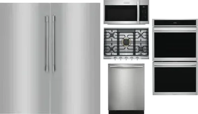6 Piece Package Includes Refrigerator, Freezer, Cooktop, Wall Oven, Microwave And Dishwasher