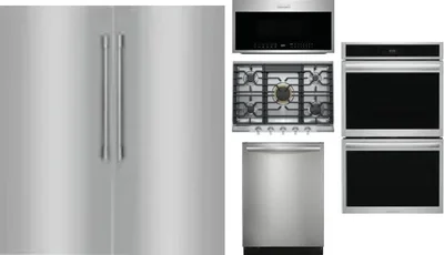 6 Piece Package Includes Refrigerator, Freezer, Cooktop, Wall Oven, Microwave And Dishwasher
