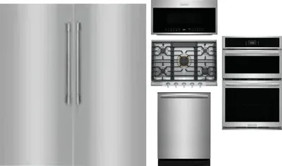 6 Piece Package Includes Refrigerator, Freezer, Cooktop, Wall Oven, Microwave And Dishwasher
