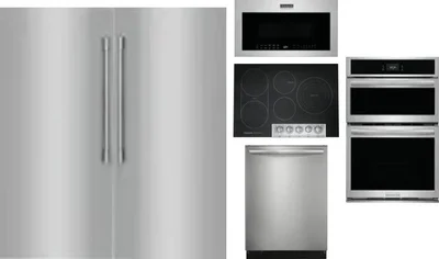 6 Piece Package Includes Refrigerator, Freezer, Cooktop, Wall Oven, Microwave And Dishwasher