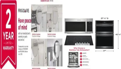 6 Piece Package Includes Refrigerator, Freezer, Cooktop, Wall Oven, Microwave And Dishwasher