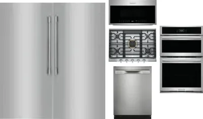 6 Piece Package Includes Refrigerator, Freezer, Cooktop, Wall Oven, Microwave And Dishwasher