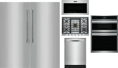 6 Piece Package Includes Refrigerator, Freezer, Cooktop, Wall Oven, Microwave And Dishwasher