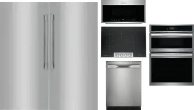 6 Piece Package Includes Refrigerator, Freezer, Cooktop, Wall Oven, Microwave And Dishwasher