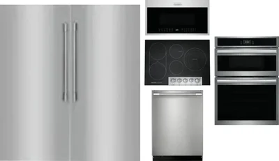 6 Piece Package Includes Refrigerator, Freezer, Cooktop, Wall Oven, Microwave And Dishwasher