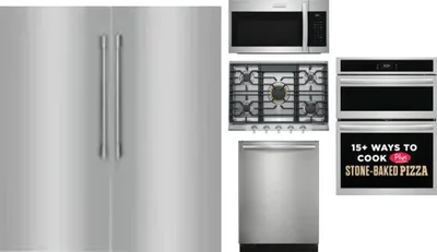 6 Piece Package Includes Refrigerator, Freezer, Cooktop, Wall Oven, Microwave And Dishwasher
