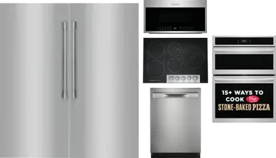 6 Piece Package Includes Refrigerator, Freezer, Cooktop, Wall Oven, Microwave And Dishwasher