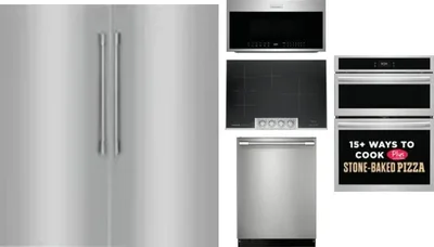 6 Piece Package Includes Refrigerator, Freezer, Cooktop, Wall Oven, Microwave And Dishwasher