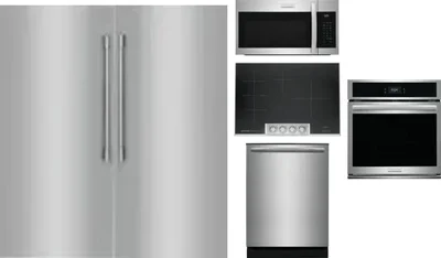 6 Piece Package Includes Refrigerator, Freezer, Cooktop, Wall Oven, Microwave And Dishwasher