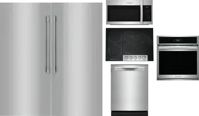 6 Piece Package Includes Refrigerator, Freezer, Cooktop, Wall Oven, Microwave And Dishwasher