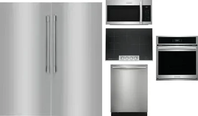 6 Piece Package Includes Refrigerator, Freezer, Cooktop, Wall Oven, Microwave And Dishwasher